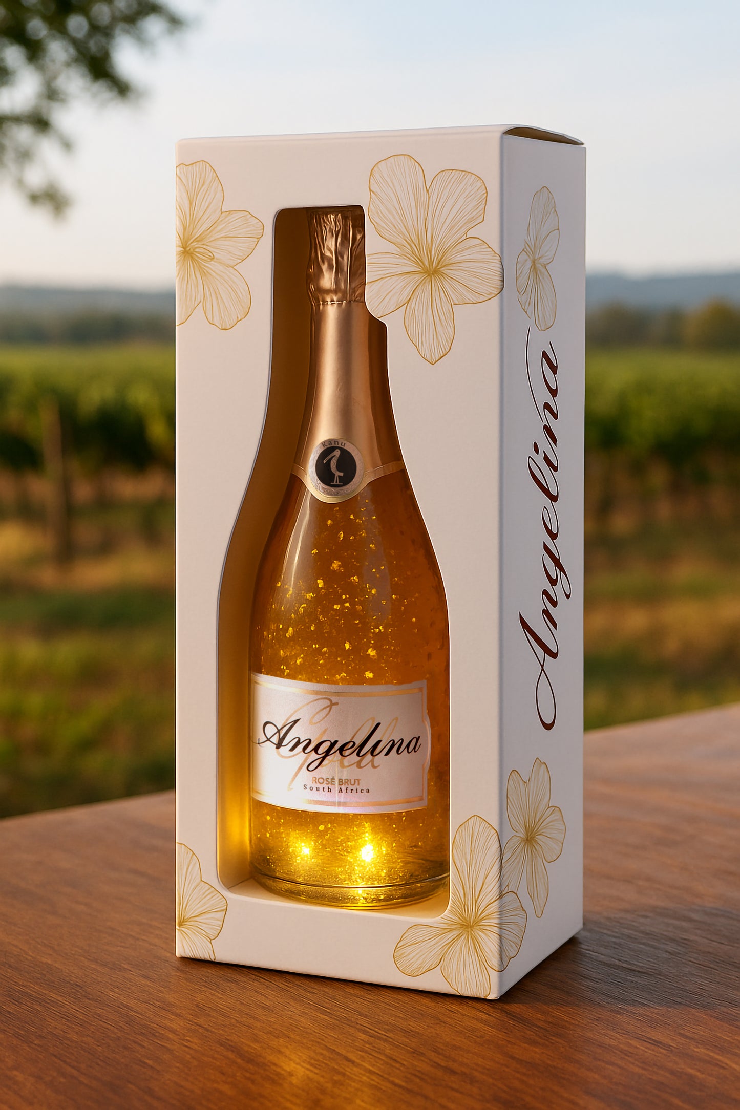 Angelina 24 Carat GOLD Brut - with edible GOLD flakes