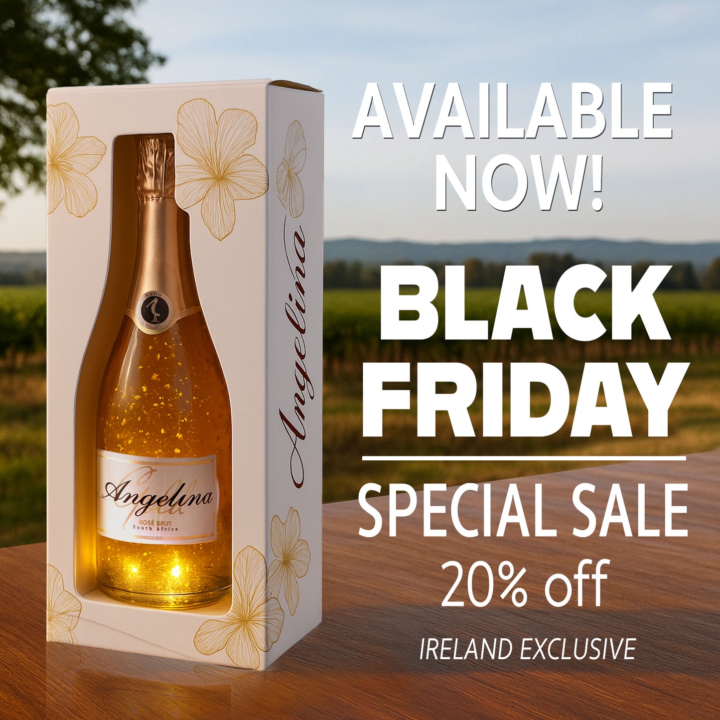 ANGELINA 24 CARAT GOLD BRUT - WITH EDIBLE GOLD FLAKES